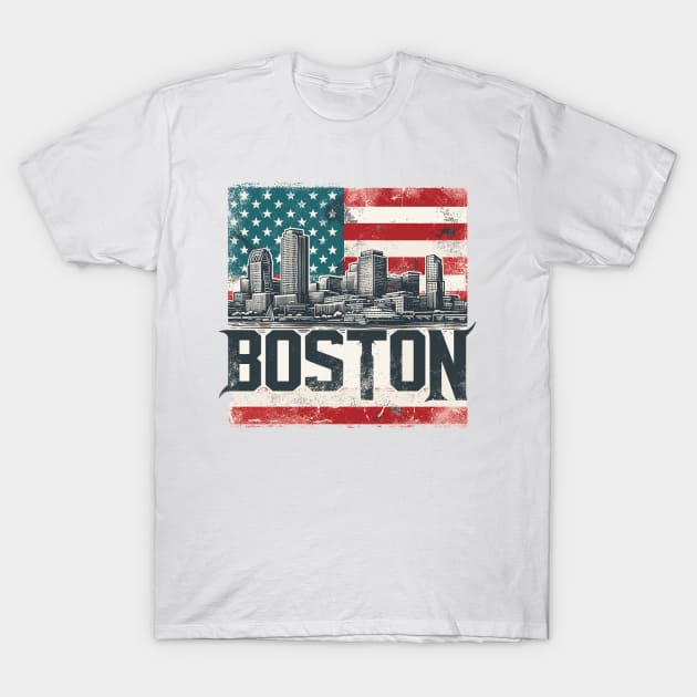 Boston City T-Shirt by Vehicles-Art